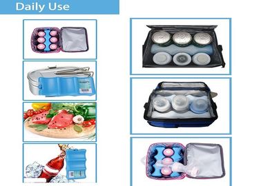 6 Pack Ice Packs Cooler for Lunch Box Reusable Freeze Gel Pack Double Sided  Can and Beer Bottles Cold